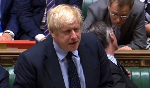Boris Johnson in parlament