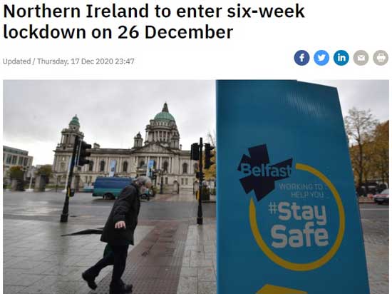 Irlanda de Nord lockdown